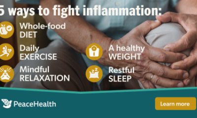 List of 5 ways to fight inflammation: diet, exercise, relaxation, weight, sleep