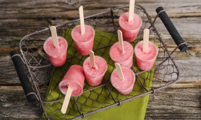 Watermelon berry popsicles