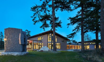 Peace Island Medical Center at dusk