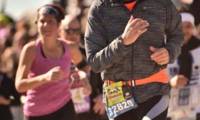 People running in a marathon