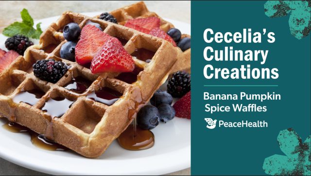 Banana pumpkin spice waffles